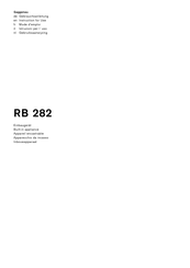 Gaggenau RB282 Gebruiksaanwijzing