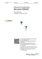 Endress+Hauser Micropilot FMR60B Beknopte Handleiding