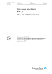 Endress+Hauser RIA16 Handleiding